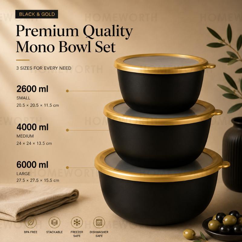 MONOBOWL EXTRA LARGE 3 In 1 Premium Airtight Food Storage Container