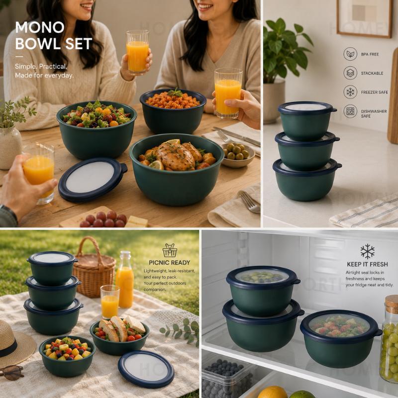 MONOBOWL EXTRA LARGE 3 In 1 Premium Airtight Food Storage Container
