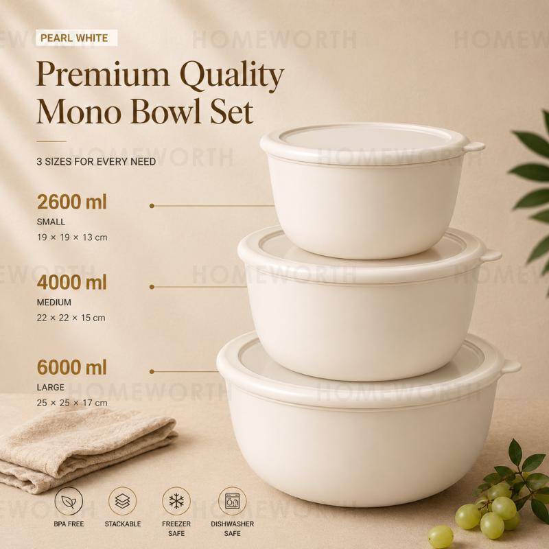 MONOBOWL EXTRA LARGE 3 In 1 Premium Airtight Food Storage Container